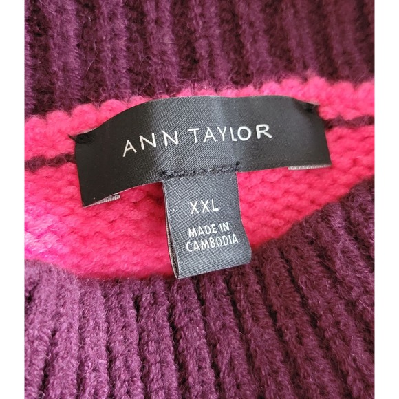 Ann Taylor Colorblock Knit Sweater - Picture 3 of 8